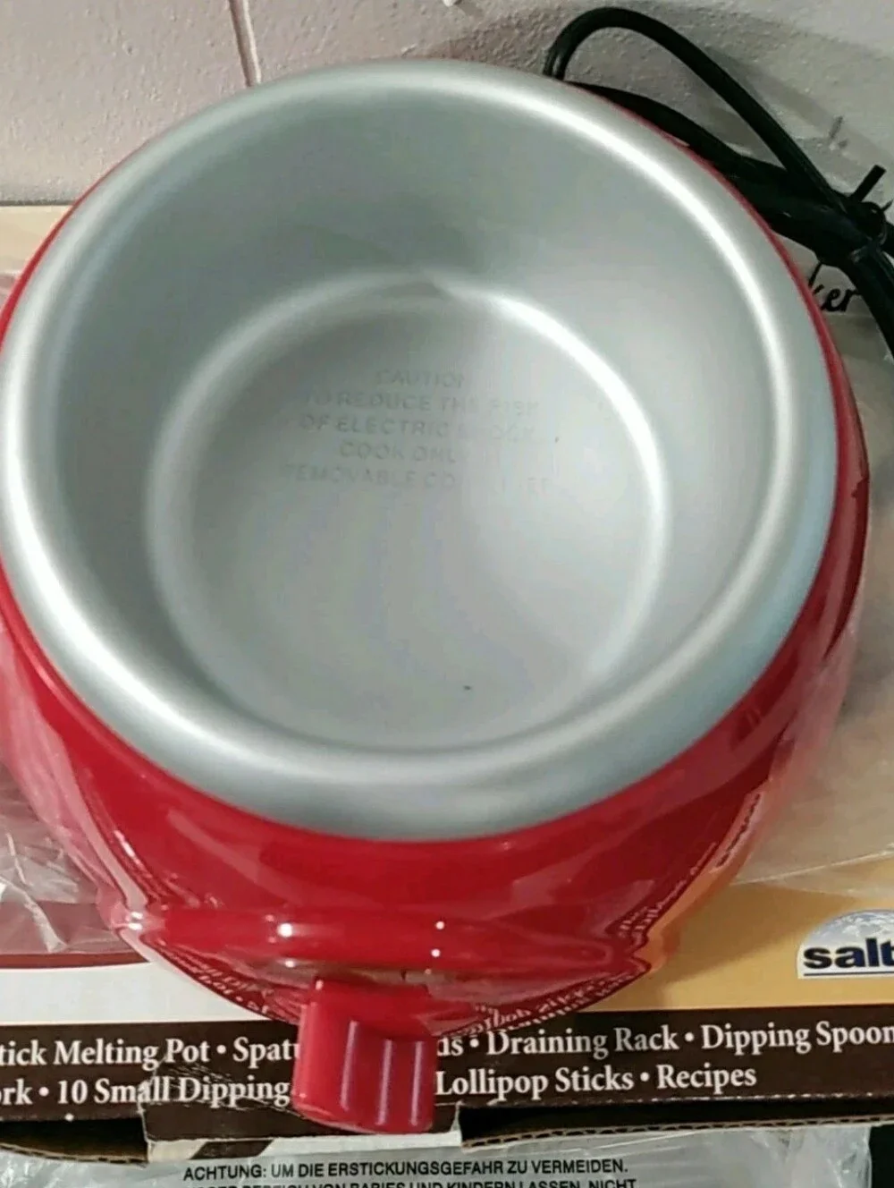 Salton Melted Bliss Chocolate Melter Treat Candy Maker Complete  Open Box NEW